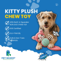 Kitty Round Plush Squeaky Chew Toy for Dogs(35CM) - Suitable for All Dog Breeds thumbnail 2