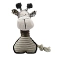 Zebra with Rope Tail Plush Squeaky Chew Toy for Dogs(49CM) - Suitable for All Dog Breeds thumbnail 1