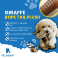 Giraffe with Rope Tail Plush Squeaky Chew Toy for Dogs(49CM) - Suitable for All Dog Breeds thumbnail 2