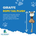 Giraffe with Rope Tail Plush Squeaky Chew Toy for Dogs(49CM) - Suitable for All Dog Breeds thumbnail 3