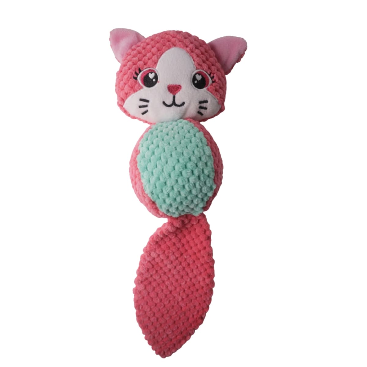 Kitty Round Plush Squeaky Chew Toy for Dogs(35CM) - Suitable for All Dog Breeds