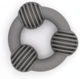Three-Sphere Dog Chew Ring Toy, Durable Interactive Chew Toy for Small & Medium Dogs view 3