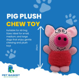Pig Plush Squeaky Chew Toy for Dogs(23CM) - Suitable for All Dog Breeds view 2