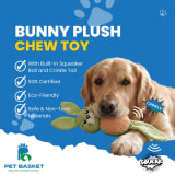Bunny Round Plush Squeaky Chew Toy for Dogs(35CM) - Suitable for All Dog Breeds view 2