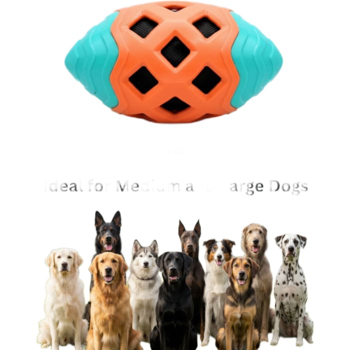 Crinkle Rugby Dog Toy, Durable Chew Toy for Medium & Large Dogs view 4