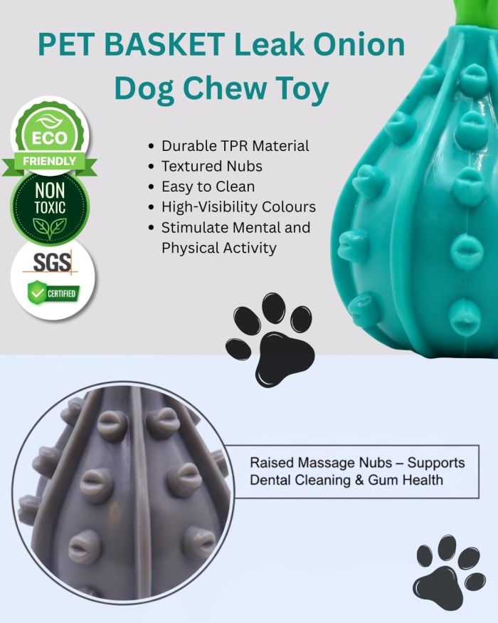 Onion Treat Dispensing Dog Toy, Interactive Chew & Treat Feeder for Small, Medium & Large Dogs view 7
