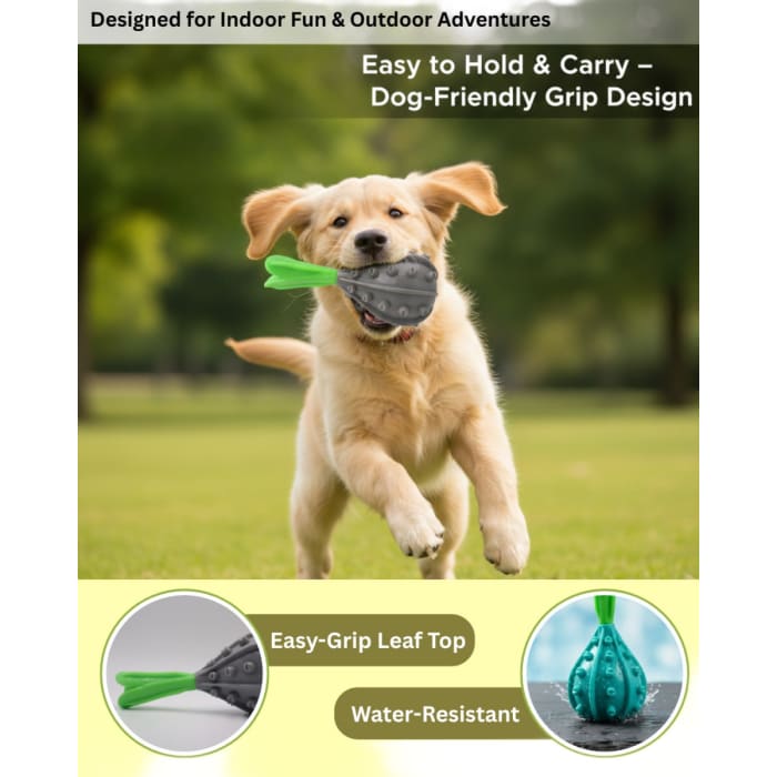Onion Treat Dispensing Dog Toy, Interactive Chew & Treat Feeder for Small, Medium & Large Dogs view 4