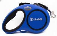 Leader - Blue Retractable Dog Leash - S (5M Leash, One-Button Lock & Brake for Puppies & Small Dogs up to 12kg) 