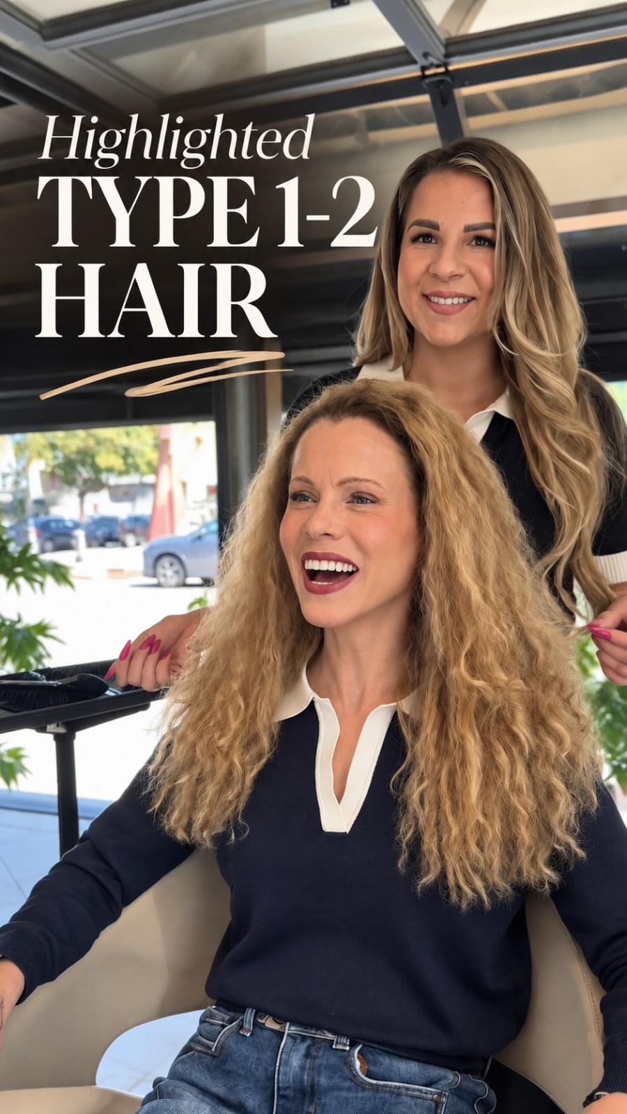 Highlighted type 1 to 2 hair at SMOOTHED