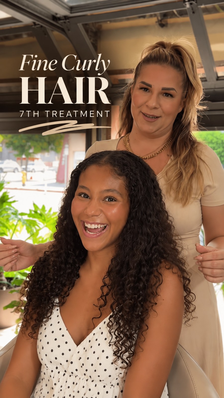 Fine curly hair at SMOOTHED, seventh treatment