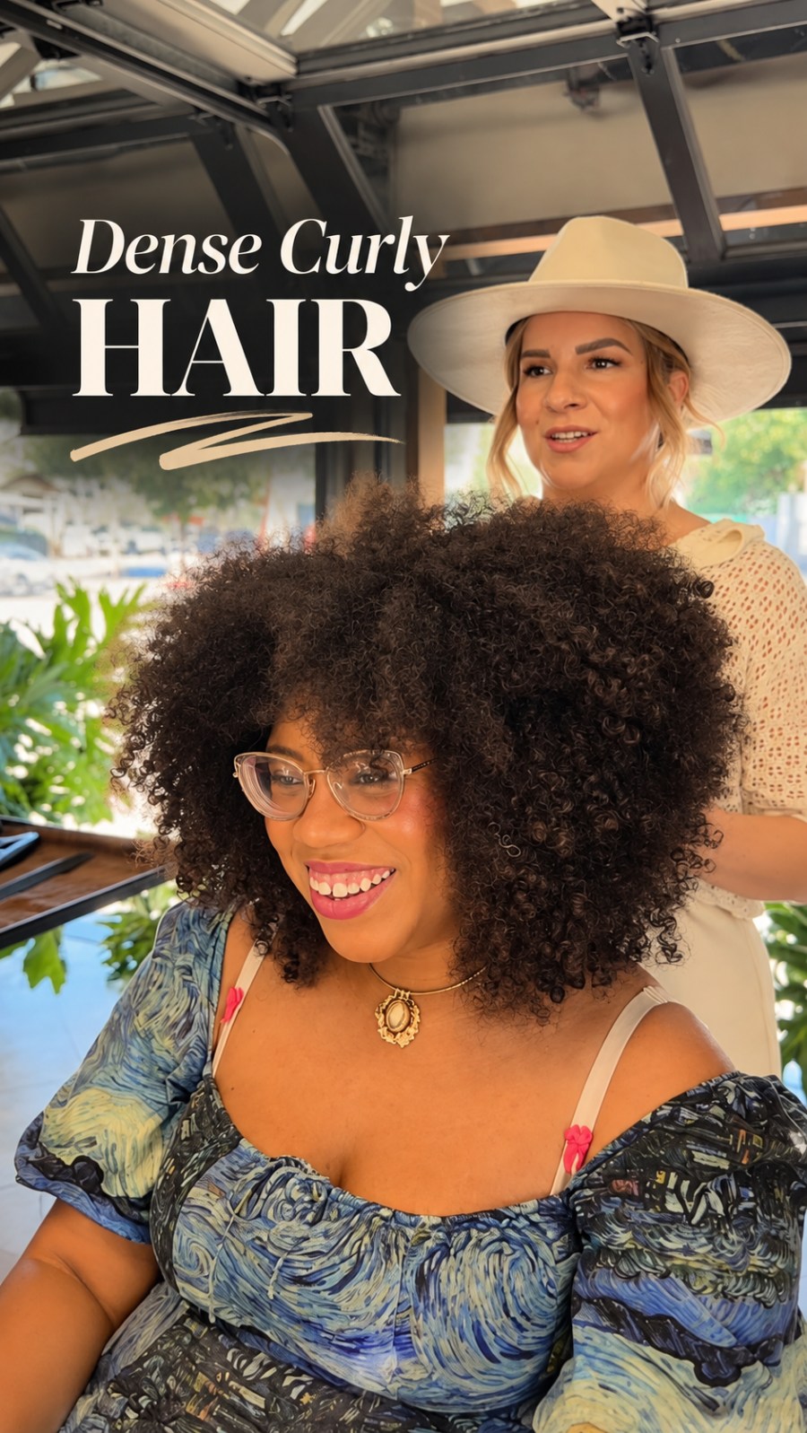Dense curly hair at SMOOTHED