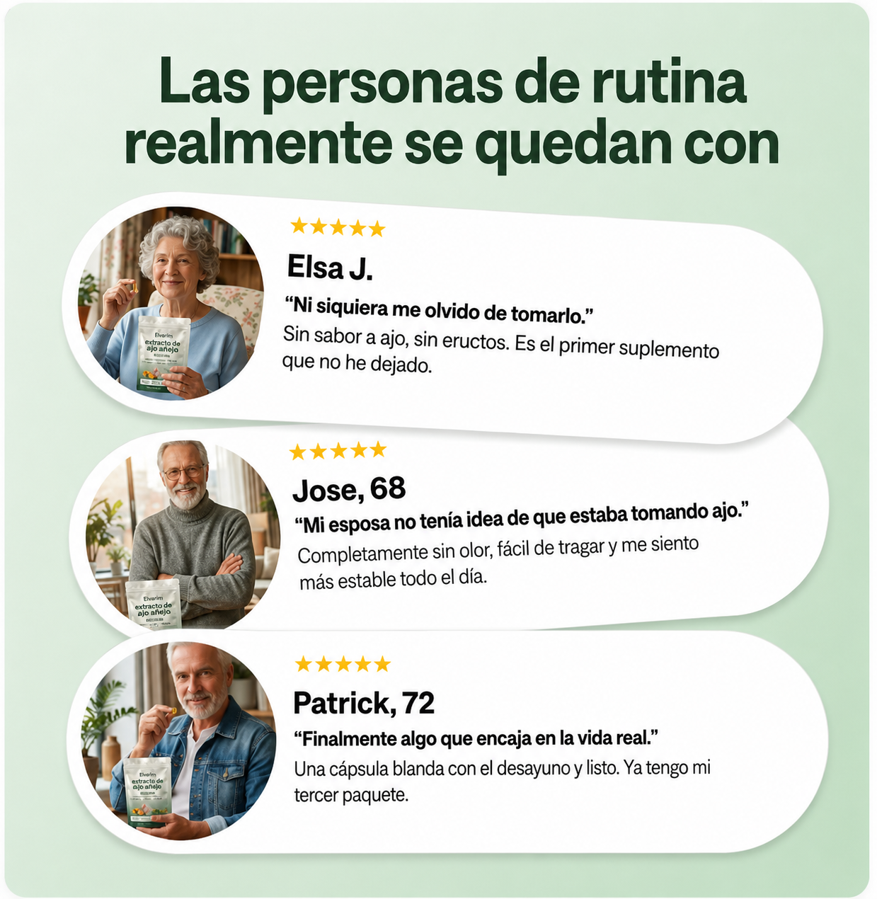 Extracto de Ajo Envejecido Elvarim - Comparativa