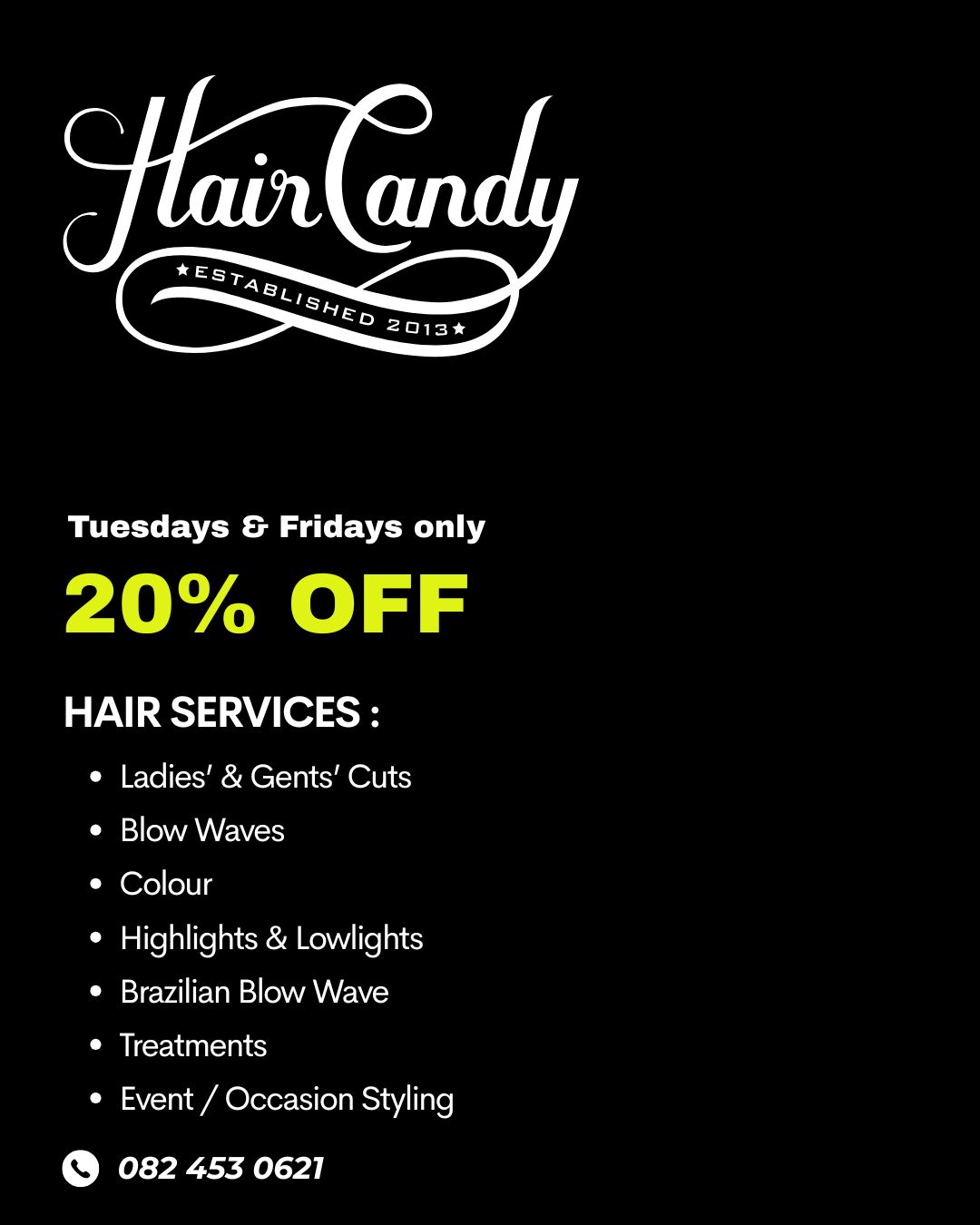 Hair Candy salon promotion flyer 3