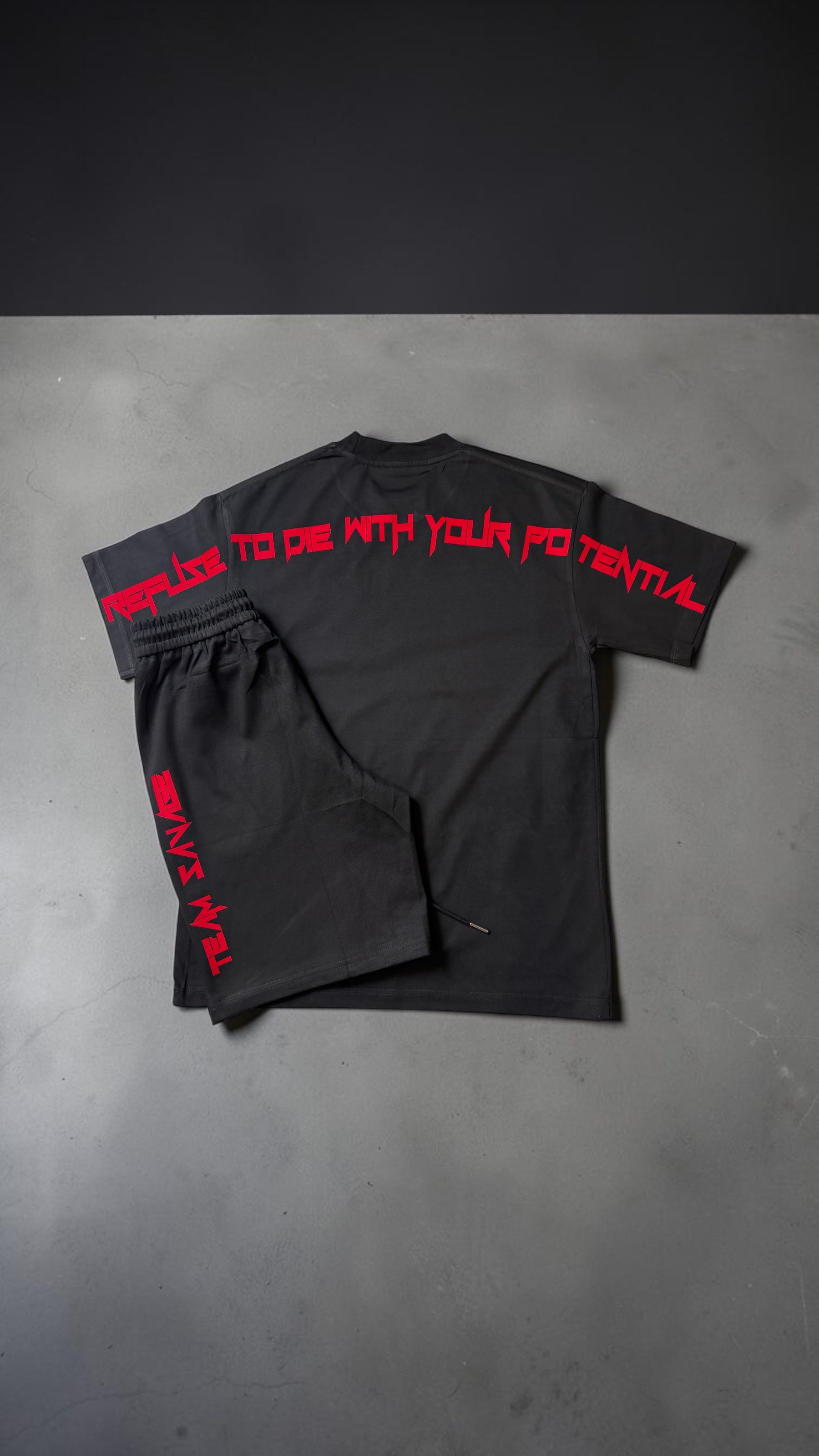 Team savage oversized tee and short set image 3