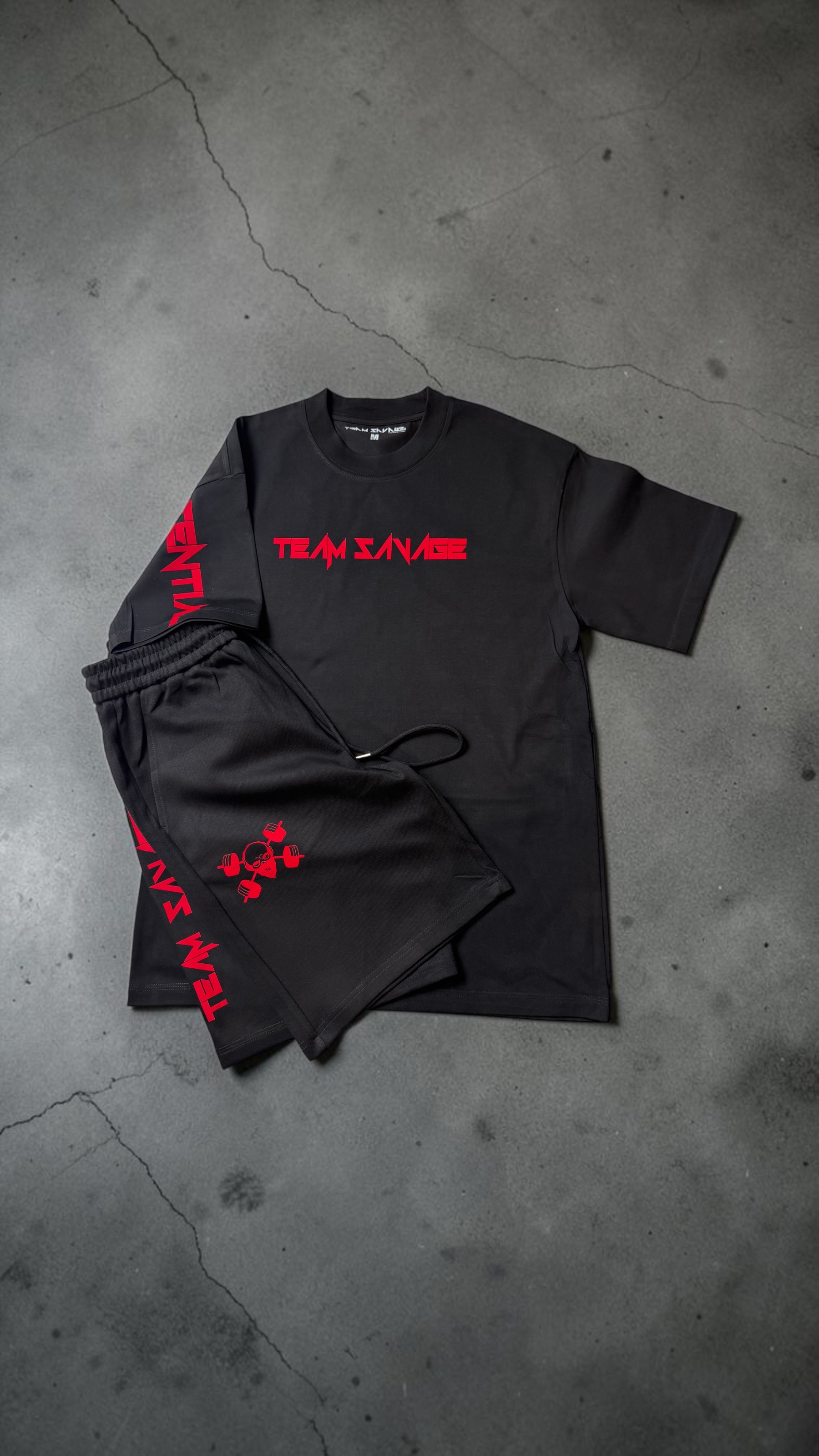 Team savage oversized tee and short set image 2