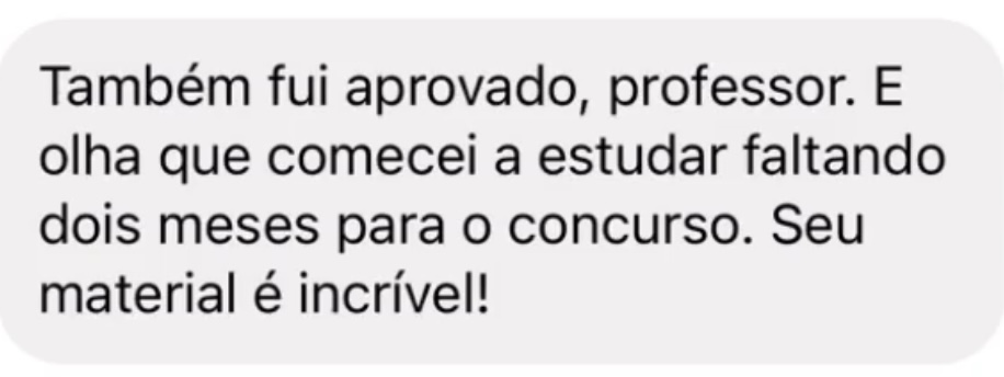Depoimento de aluno aprovado