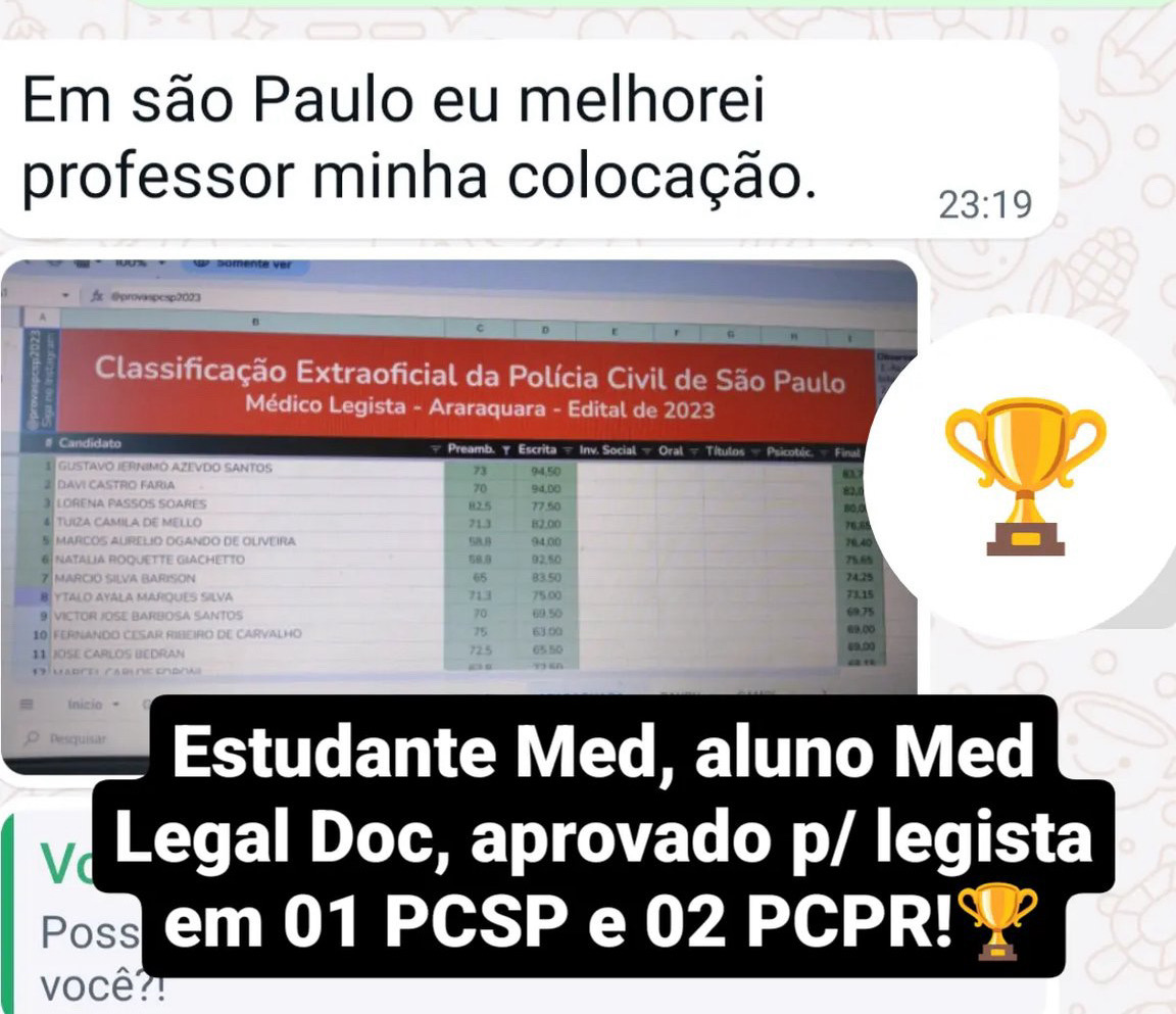Depoimento de aluno aprovado