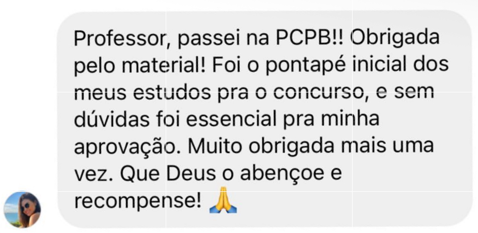 Depoimento de aluno aprovado