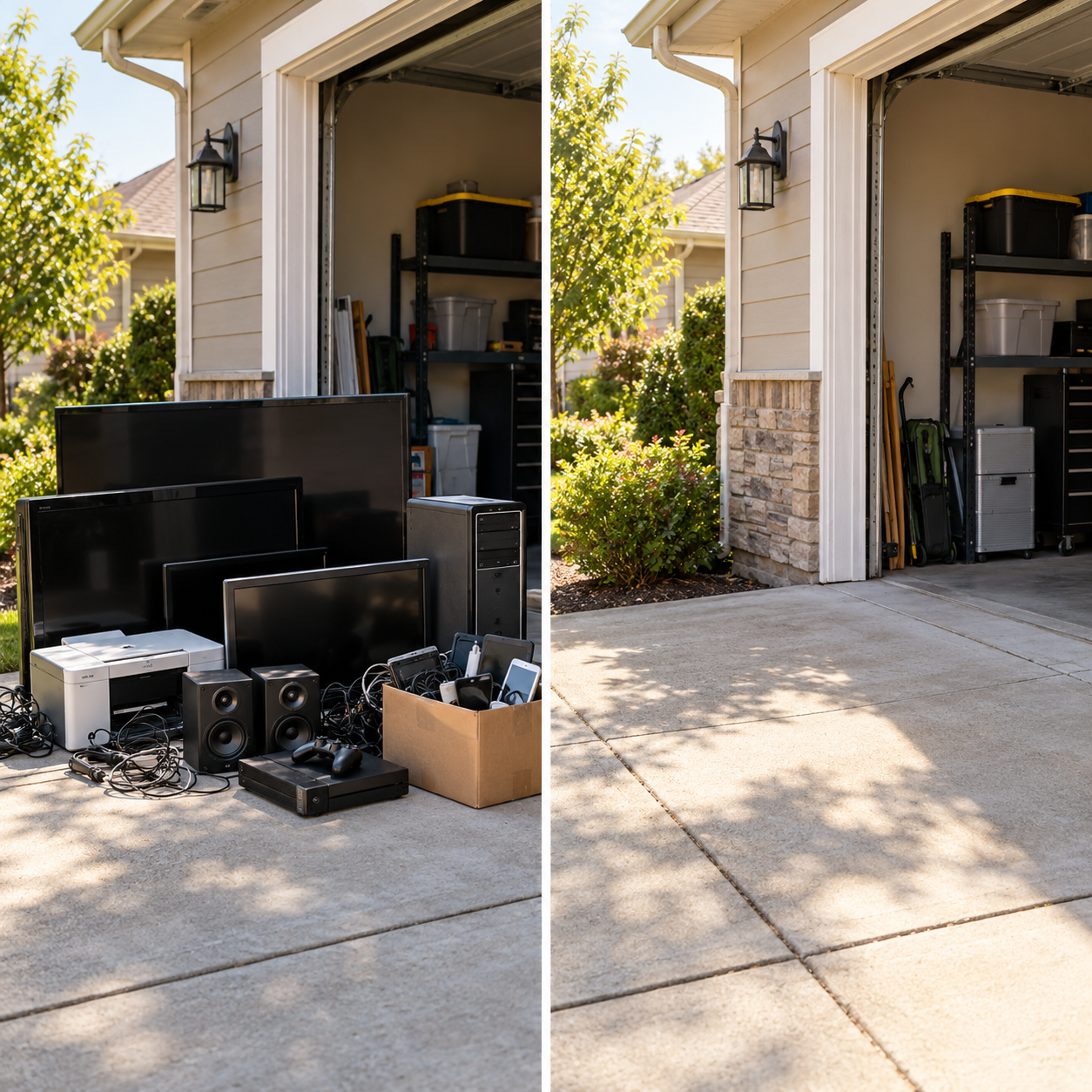 Before_and_after_electronics_recycling_cleanup.