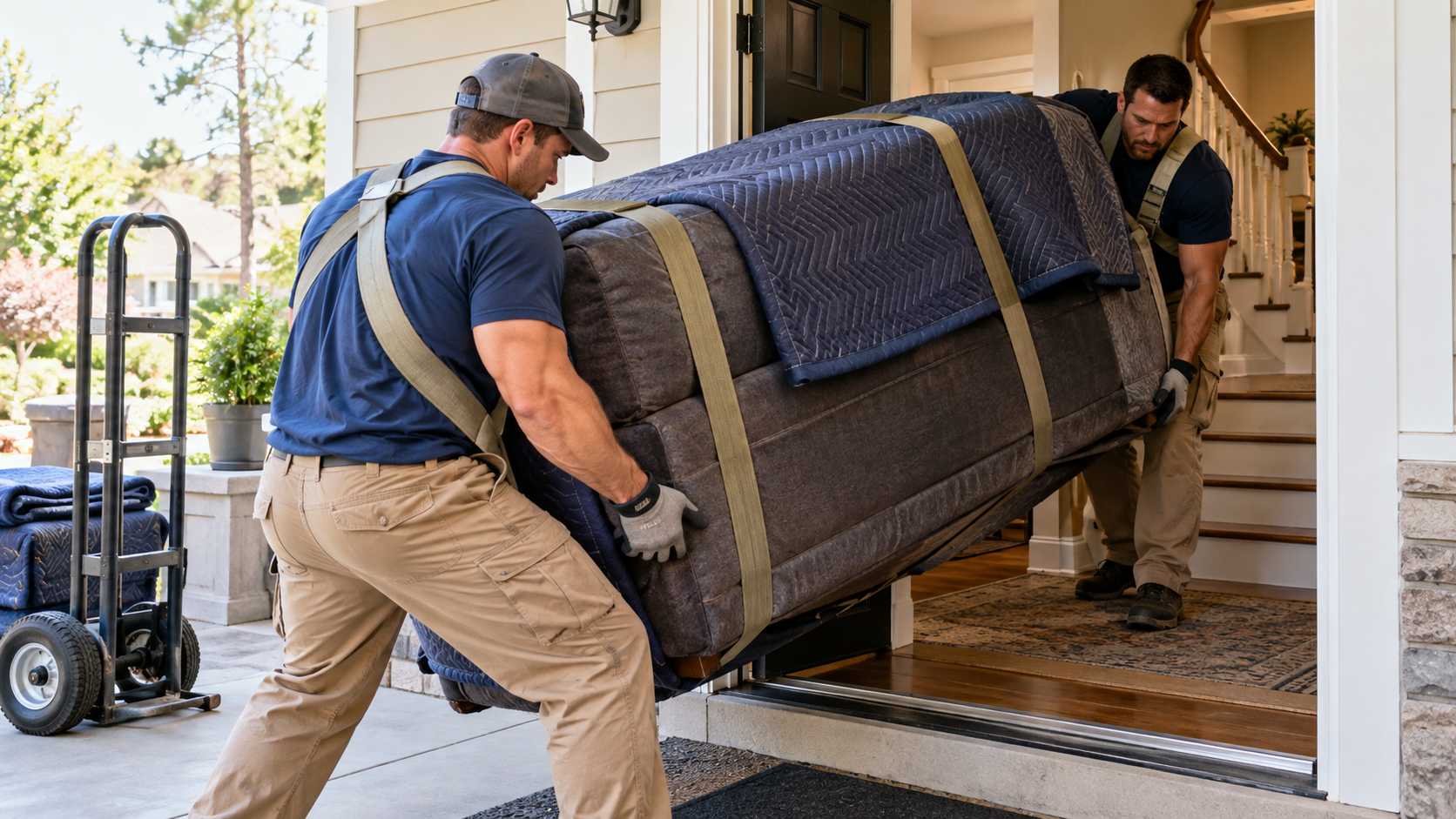 Clear access paths through doors, hallways, or loading areas