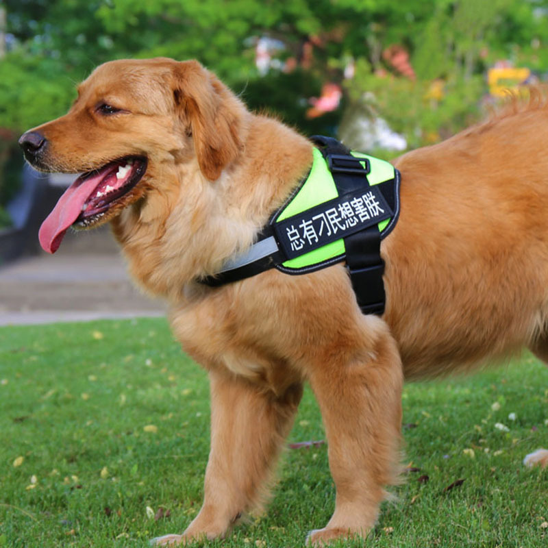 Reflective no-pull dog harness in black
