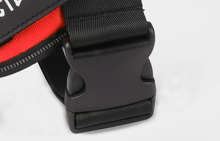 Reflective no-pull dog harness in black