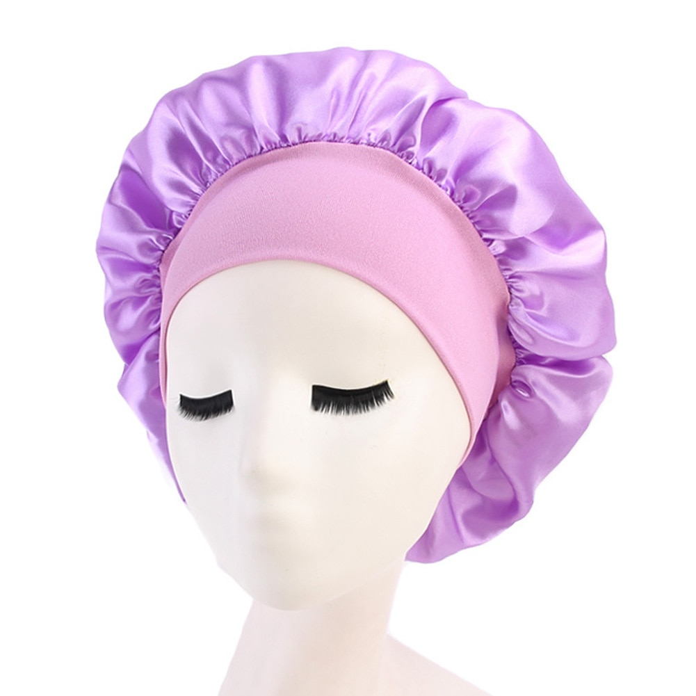 Silky satin sleeping bonnet for hair protection