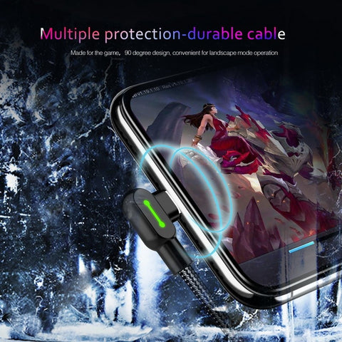 90 degree right angle iPhone gaming cable