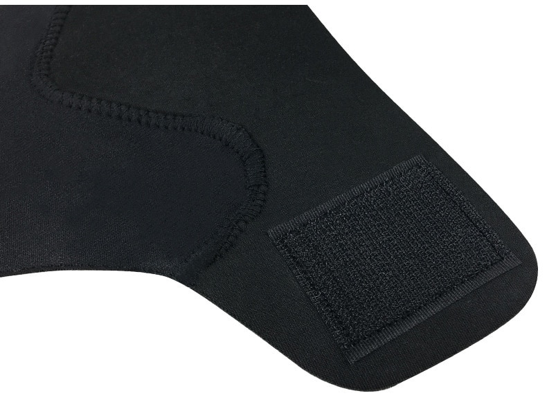 Black adjustable sports ankle support brace