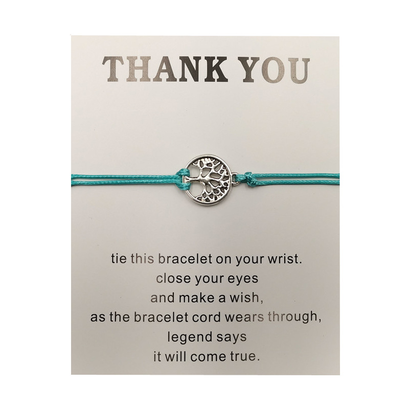 Hand-woven Tree of Life rope bracelet