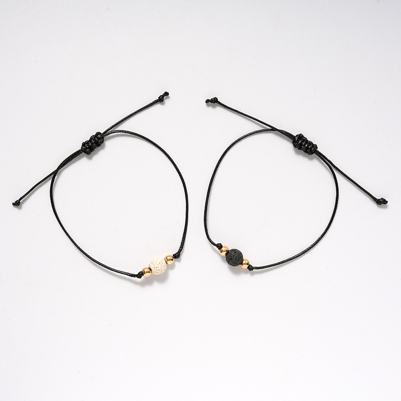 Adjustable lava stone essential oil diffuser bracelet