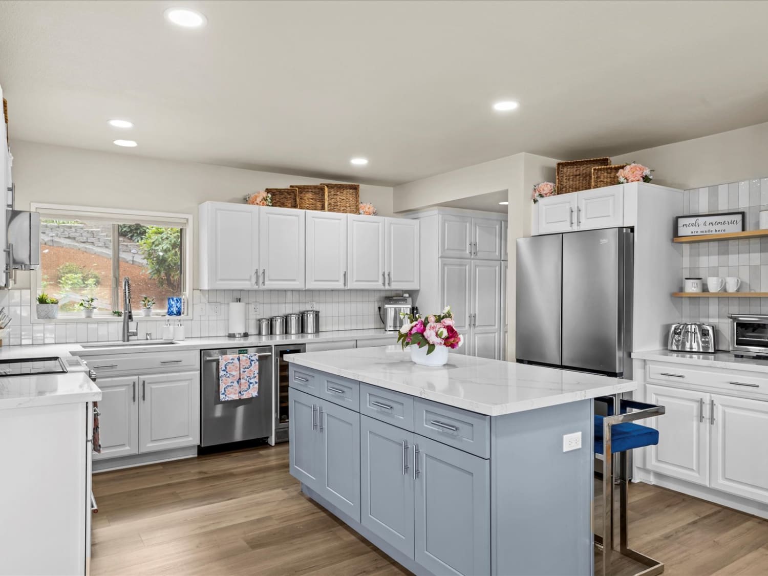 Kitchen connection to main-level living spaces
