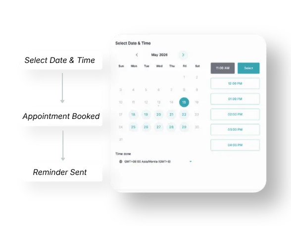 Automated follow-ups and booking systems