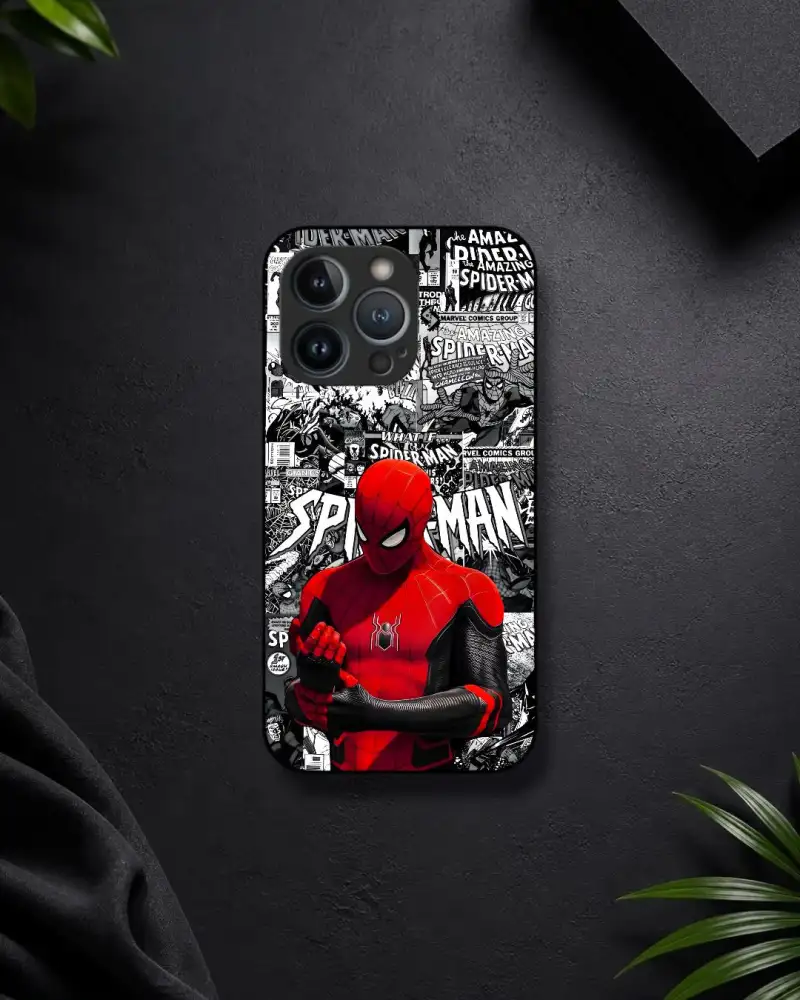 SPIDERMAN GLASS CASE