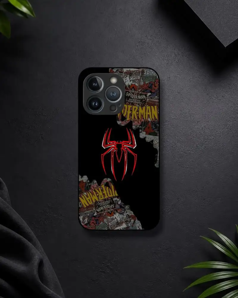 SPIDERMAN GLASS CASE