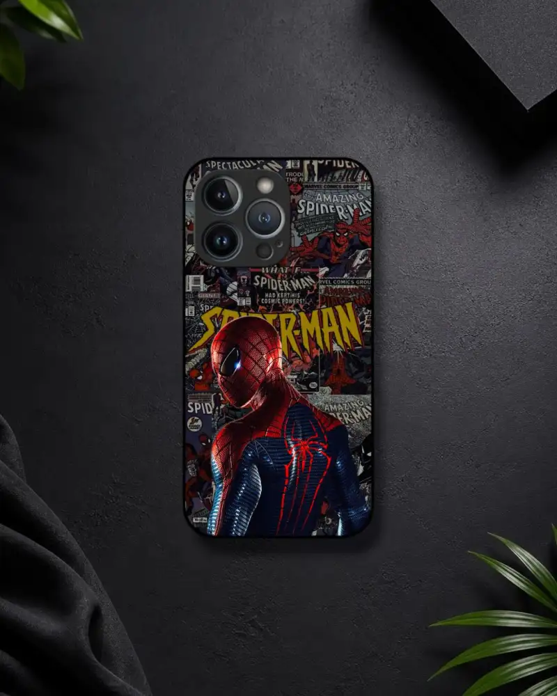 SPIDERMAN GLASS CASE