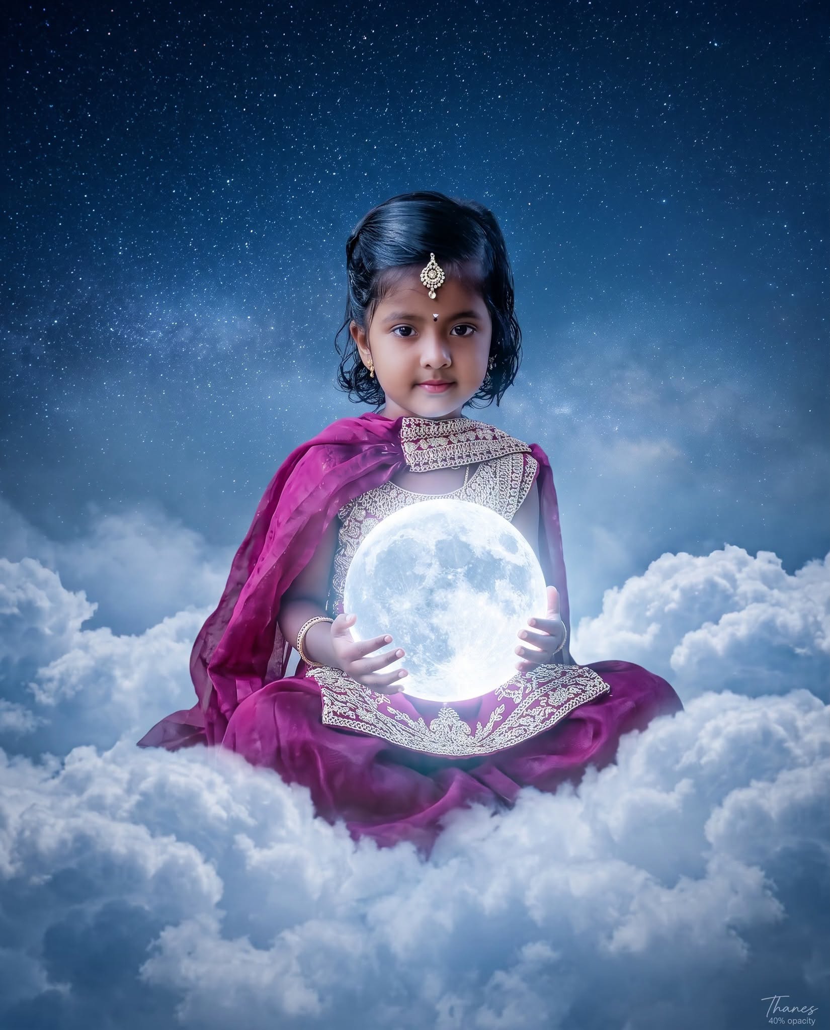 Holding the Moon – Magical Fantasy Portrait