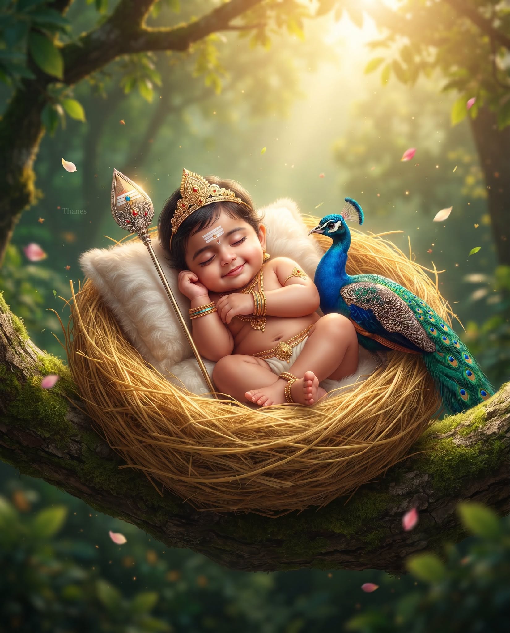 Bala Murugan – Divine Sleeping Baby Portrait