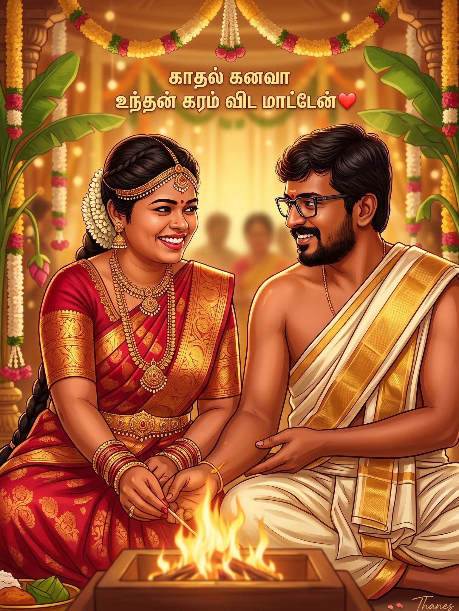 Traditional South Indian Wedding Portrait-காதல் கனவா