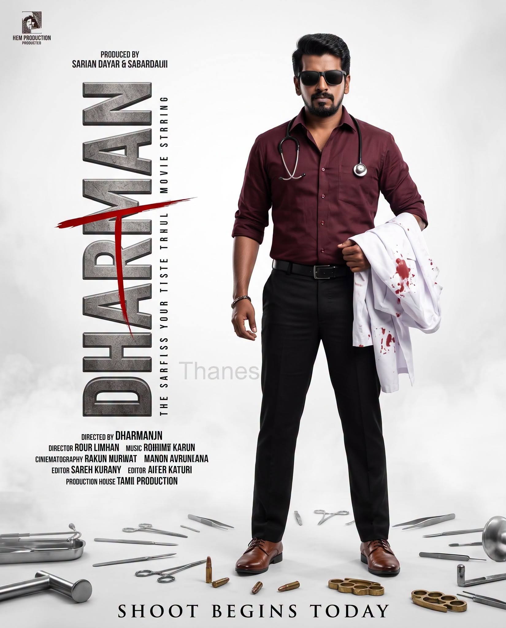 DHARMAN – Cinematic Tamil Action First-Look Poster