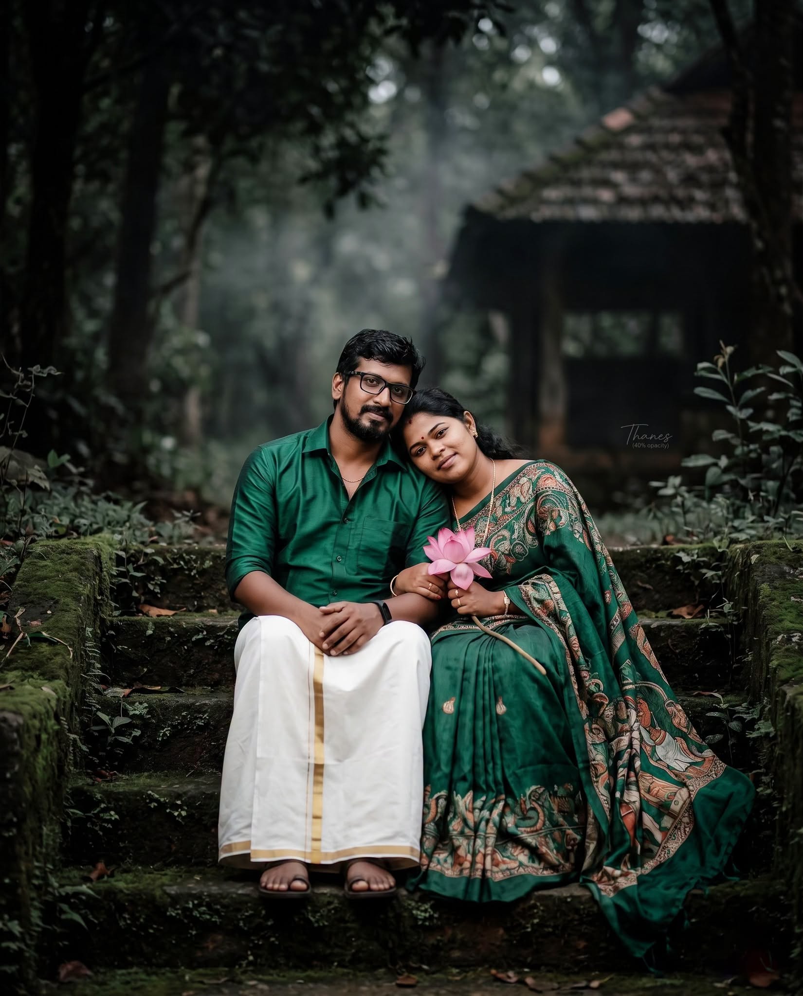 Emerald Love – Premium Cinematic Wedding Couple Portrait