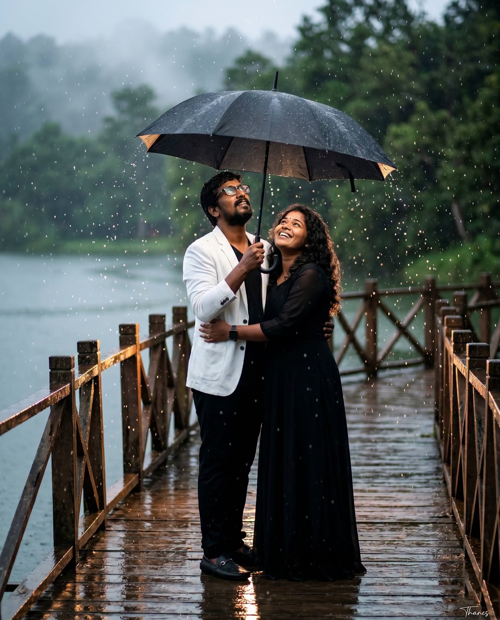Rainy Romance – Premium Cinematic Couple Portrait