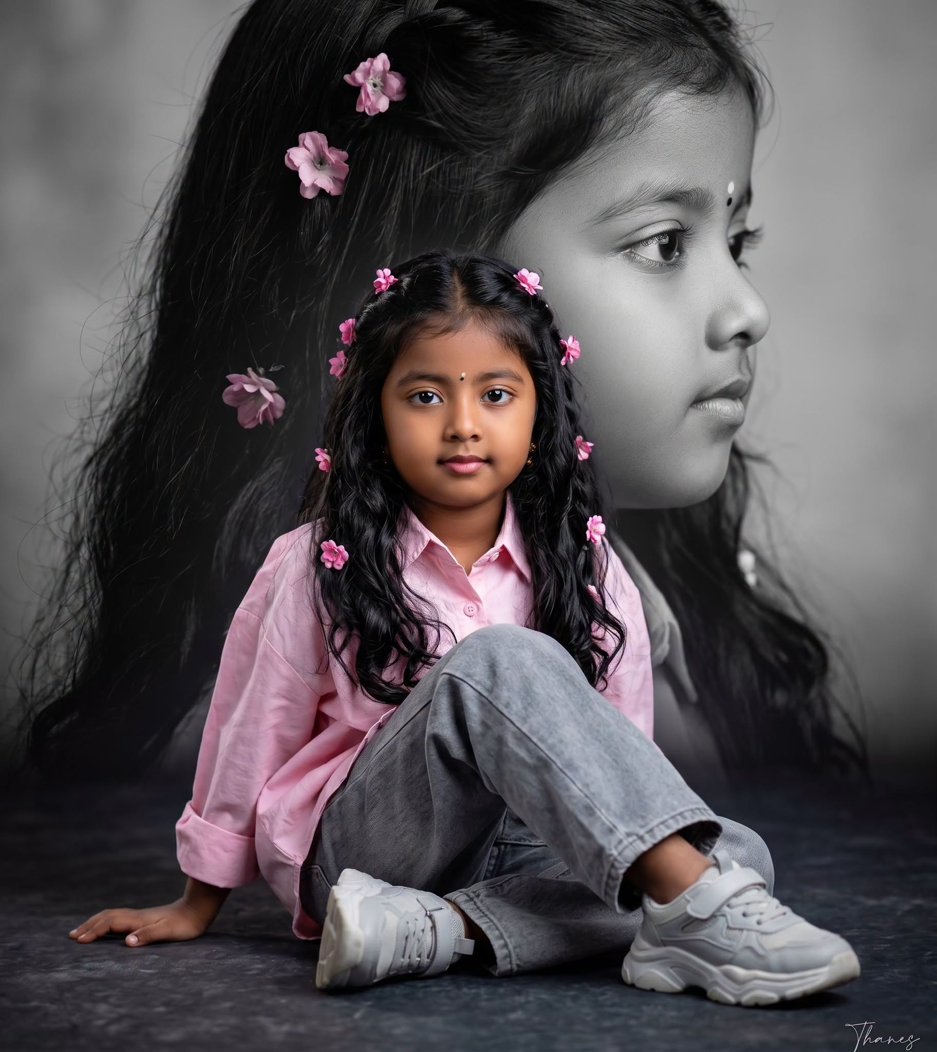 Little Princess – Premium Double Exposure Baby Portrait