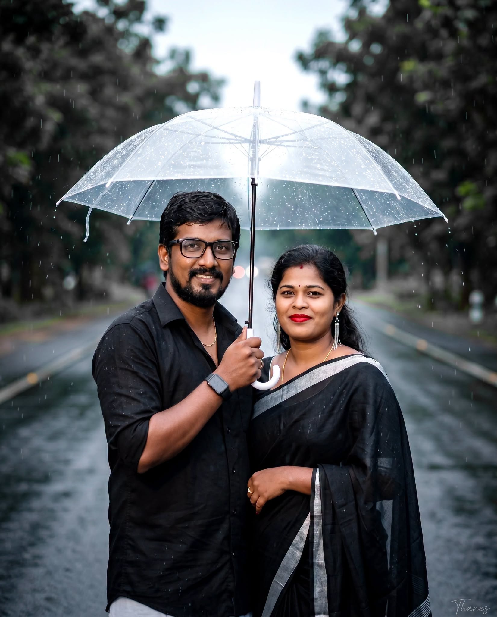Monsoon Together – Premium Cinematic Rain Couple Portrait