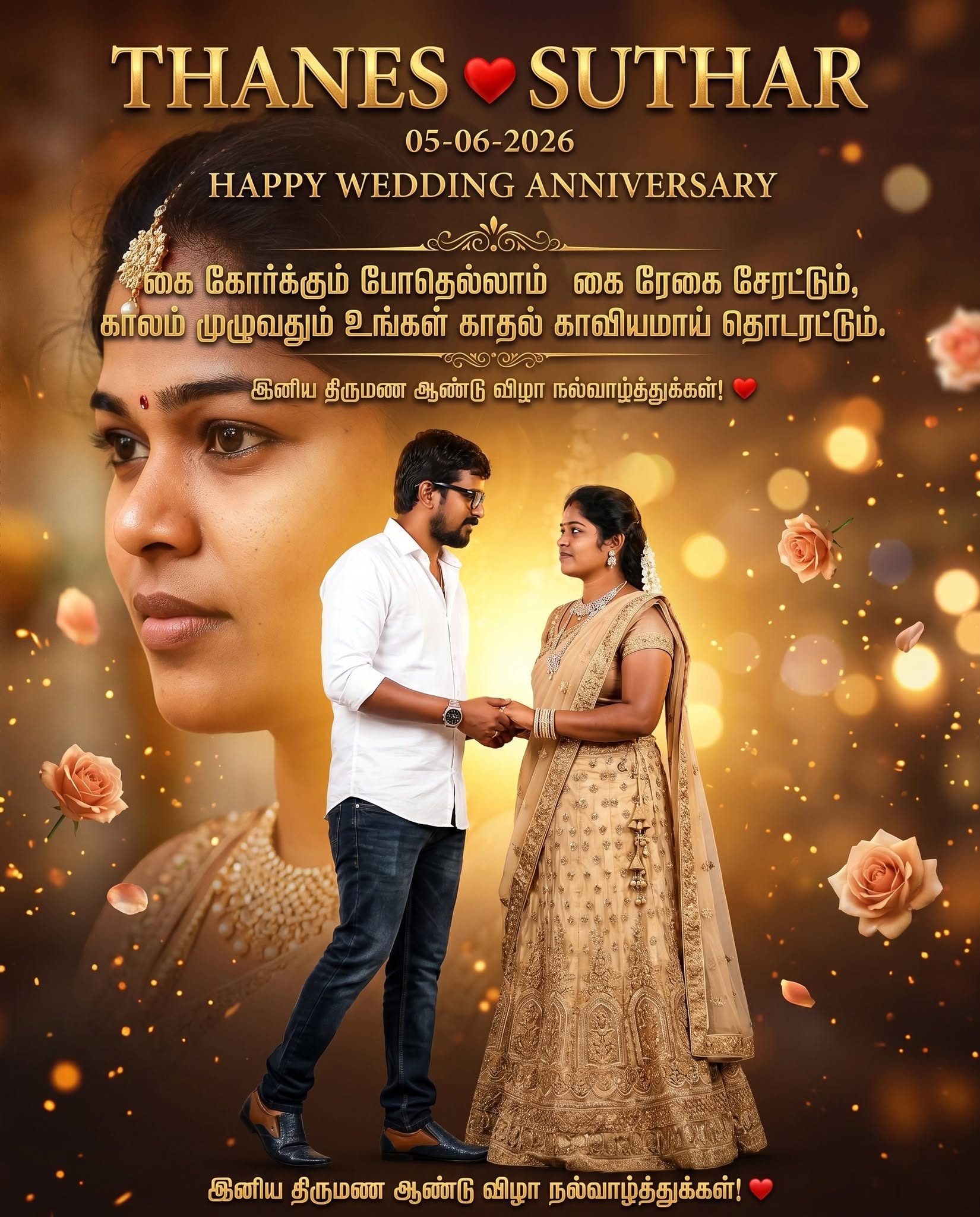 Premium Cinematic Wedding Anniversary Poster