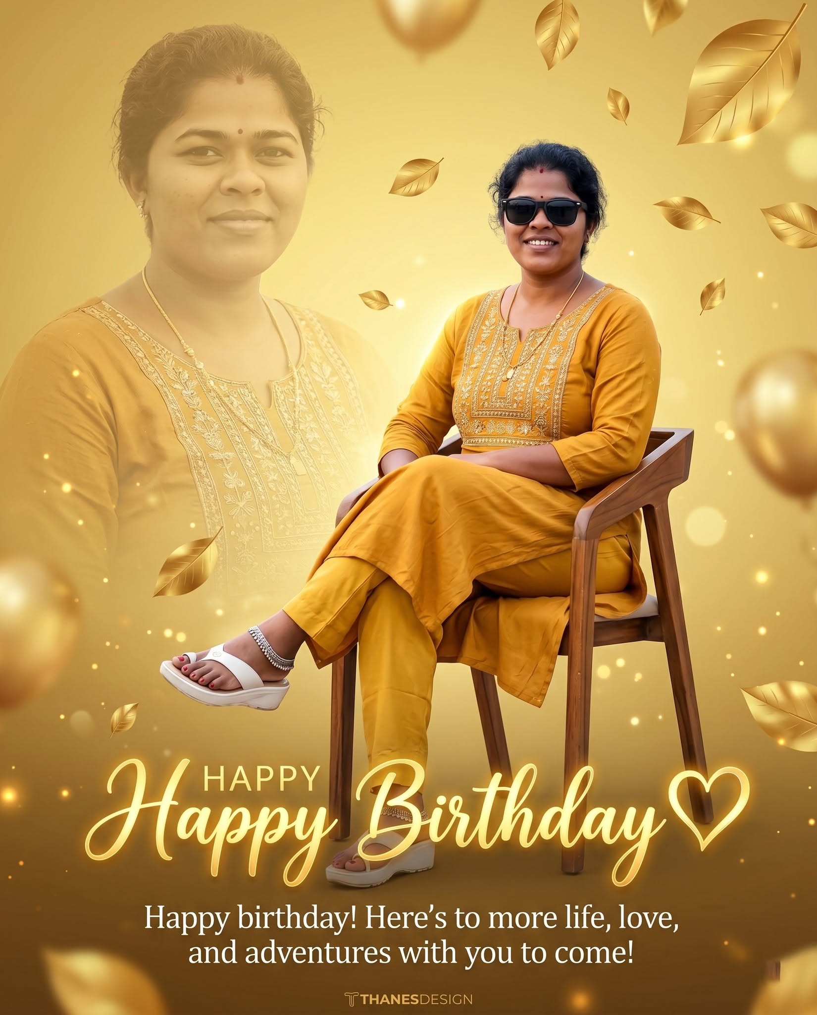 Golden Glow Birthday – Premium Cinematic Facebook Poster