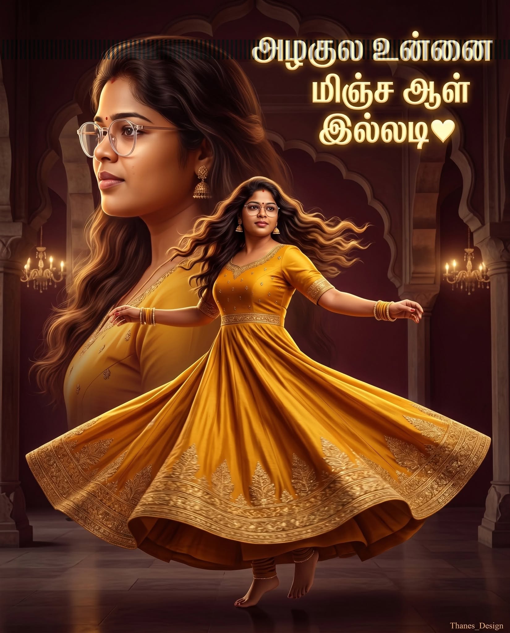 Premium Cinematic Tamil Dance Portrait
