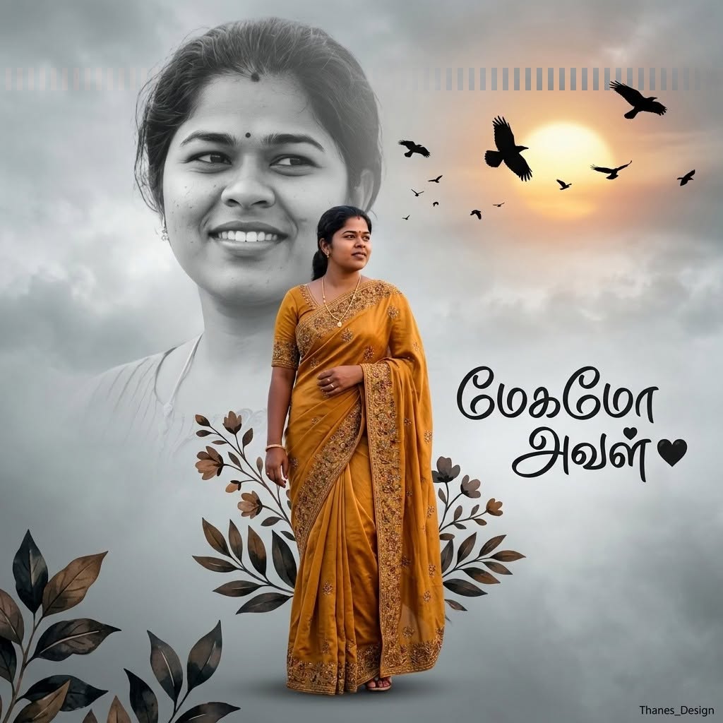 Premium Cinematic Tamil Saree Poster