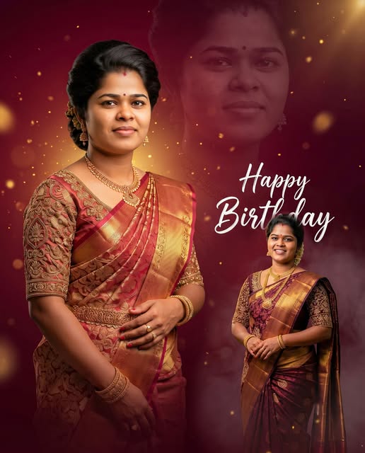 Premium Cinematic Birthday Poster Face Retouch Prompt | Luxury AI Photo Editing