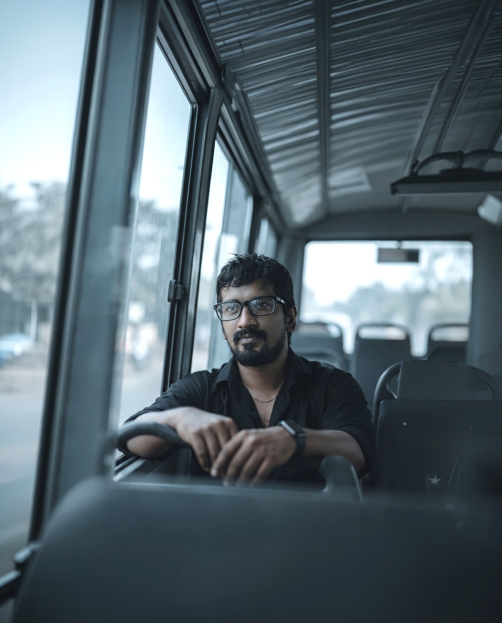 Cinematic Journey | Moody Bus Portrait
